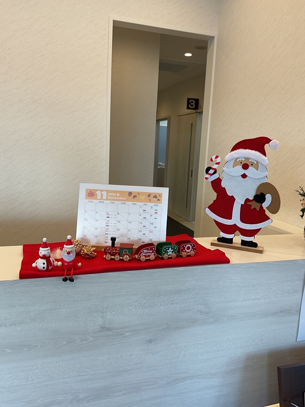 院内はクリスマスモードに！！